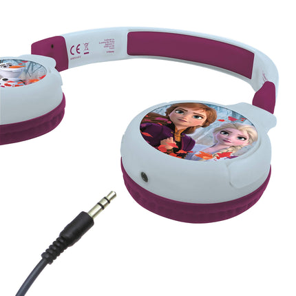 Lexibook - Disney Frozen - 2-ühes Bluetooth ja Bedrade lastetelefon, stereo, juhtmevaba, helikindel, kaasaskantav, reguleeritav, beebi, sinine/paar, HPBT010FZ