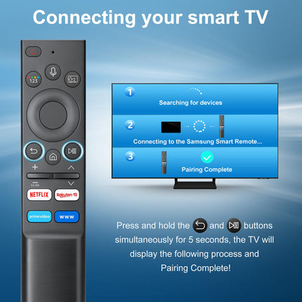 Voice Replacement for Samsung Smart TV Remote Control, Latest Upgraded Samsung Remote Control with Voice Function with Shortcut Keys