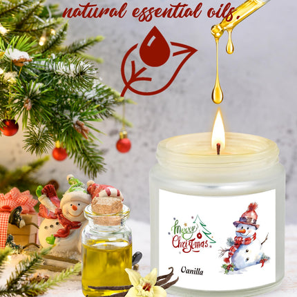 Christmas glass candles for women, 6 pack scented candles set, natural soy wax, aromatherapy candles for birthdays, Christmas candles for women, men, girlfriends, colleagues