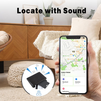 Reyke Slim Wallet jälgimiskaart, laetav rahakotiotsija, IP68 veekindel, töötab Apple Find My'ga (ainult iOS), pagasisiltide, mobiiltelefonide ja passide korraldaja.