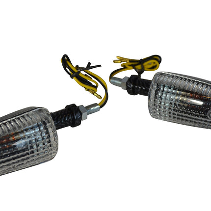 Motorcycle Trike Indicators Carbon Look with Smoked Lens (1 Pair) 21W Bulb
