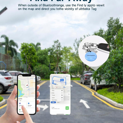 Ultrbeka Air Tag Key Finder 4-Pack MFi-Certified Tracker Compatible with Find My App (iOS Only), Item Finder for Keys, Luggage, Suitcases, Pets – Waterproof &amp; Replaceable Battery