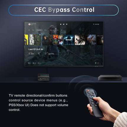 4K@120Hz HDMI 2.1 eARC Audio Extractor Dolby Atmos/Vision VRR/ALLM CEC Bypass HDCP2.3 SPDIF Output Plug &amp; Play for Soundbars/Sono-s ARC/eARC/PS5/Xbox