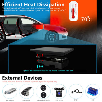 Android autoraadio 2G+64G juhtmevaba Carplay Android Auto kahe DIN-mäluga raadio satelliitnavigatsiooniga 7-tolline puutetundlik ekraan GPS navigatsioon Bluetooth WiFi FM RDS meediavastuvõtja tahavaatekaamera ISO-adapterkaabel