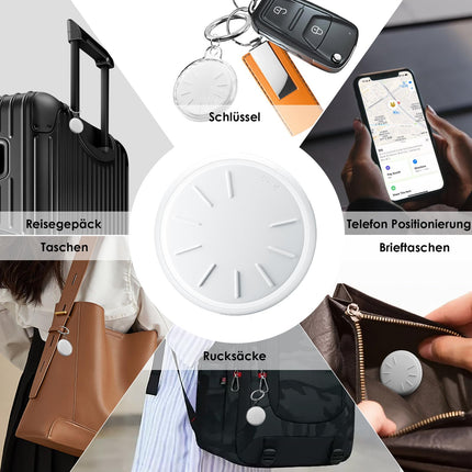 4 Pack Air Tracker Tag, Smart Bluetooth Item Finder, Smart Tag works with Apple Find My App (IOS only), Tracker Bluetooth replaceable battery, for keys, luggage, suitcases, wallets,