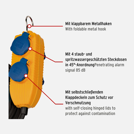 Brennenstuhl Garant V2 IP44 kaablirull 40m välis- ja ehitusplatsikaabel IP54 koos toiteplokiga