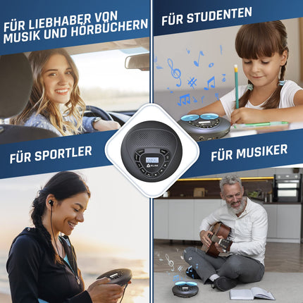 KLIM kõlar + CD-mängija koos kõlariga + UUS + laetav aku + kaasaskantav CD-mängija koos kõrvaklappidega + SD/TF-kaart + AUX + Ideaalne auto CD-mängija + kaasaskantav CD-mängija koos kõlariga