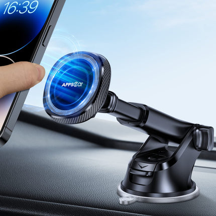 APPS2Car autotelefonihoidik Mag-Safe autotelefonihoidik automagnetiga iminapaga esiklaasile universaalne magnetiline iPhone'i autokinnitus, mis ühildub iPhone 15 14 13 12-ga