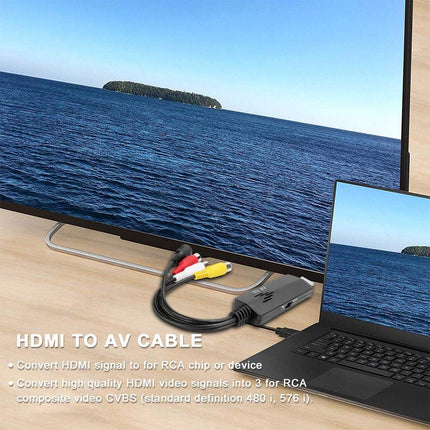 Bewinner1 HDMI-AV-muundur, komposiitvideomuundur RCA-kaablite ja telerite/VHS-i/VCR-i/DVD-salvestite vahel, mees-naismuundur CVBS-i komposiit-RCA-video jaoks