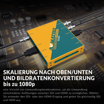AVMATRIX HDMI/SDI 3G muundur, BiDirect üles/alla väljund ja kaadrisagedusega 1080P videolevitus SC2030