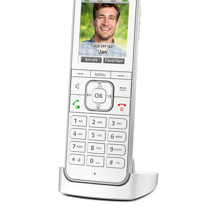 FRITZ!Fon C6 DECT mugavustelefon (kvaliteetne värviekraan, HD-telefoniteenus, interneti-/mugavusteenused, FRITZ!Boxi funktsioonide juhtimine) valge, saksakeelne versioon