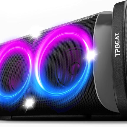 TPBEAT Bluetooth Speaker Large, Party Box, 160W Powerful, Loud Sound, Deep Bass, Large Bluetooth Music Box with LED Light Show, Fast Charging, 15h Battery, TF, AUX, EQ, for Party, Backyard1