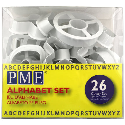 PME AN300 JEM tähestikulõikurid suhkrumeisterduste ja kookide kaunistamiseks, assortii, 26 osa, plast, elevandiluu, 5 x 1,3 x 5 cm