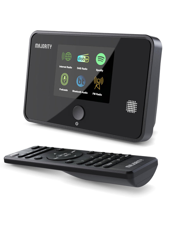 Raadio DAB Plus internetiraadio WLAN-tuuner DAB+ funktsiooniga | Internetiraadio WLAN-adapter Spotify, Bluetooth-ühenduse, kaugjuhtimispuldi ja värvilise ekraaniga | MAJORITY Robinsoni digitaalraadio