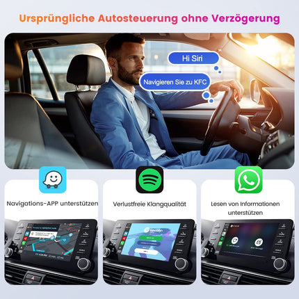 Carlinkit 5.0 juhtmevaba CarPlay ja Android Auto 2-ühes adapter, sobib autodele, millel on sisseehitatud Apple CarPlay ja Android Auto, teisendab juhtmega CarPlay juhtmevabaks, juhtmega AA-tüüpi laadija juhtmevabaks Android Autoks