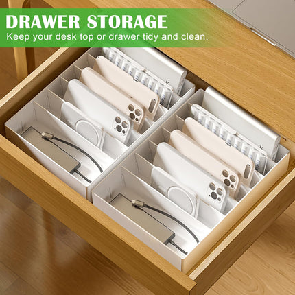 VZXZXE 2 pieces cable organizer box plastic 26 * 18 * 5.5cm charging cable organizer cable storage box cable organizer box organizer box with cable ties transparent