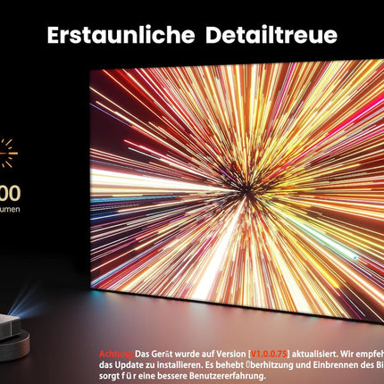 Yaber K3 nutiprojektor 【1600 ANSI ja Google TV ning heli JBL-ilt】 Päevavalgusprojektor WiFi 6 ja Bluetoothiga, mobiilne projektor kodukino ja õue jaoks, automaatne pildi reguleerimine, Netflix ja üle 7000 rakenduse (hõbehall)