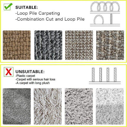 Cable Grip Floor Cable Cover Cords Cable Protector Cable Management for Commercial Office Carpets Only (Black, 6.8 m)