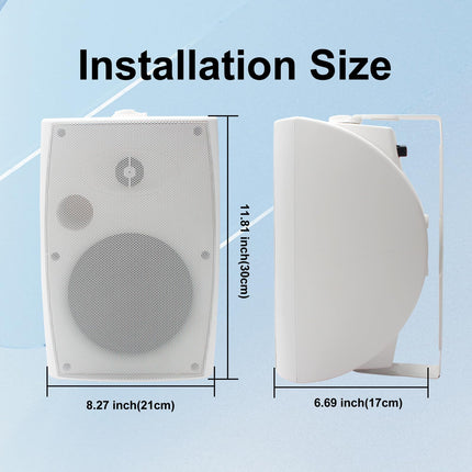 STUDIOFINIX 6.5-inch outdoor wall speaker 400W white