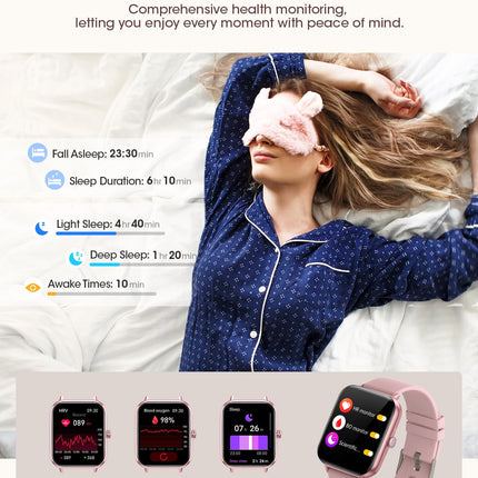 RUXINGX 2024 Smartwatch Women, 1.83" Wrist Watch with Phone Function 3 Bracelet, Menstrual Cycle Heart Rate Sleep Monitor SpO2 IP68 Sports Watch Fitness Tracker Pedometer for iOS Android Rose Red