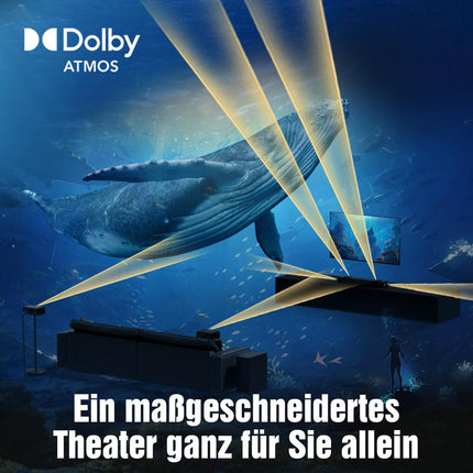 Hiwill 5.1.2-kanaliline Dolby Atmose heliriba telerile, ruumilise heli süsteem telerile, heliriba 6,5-tollise subwooferiga, 2 tagumist ruumilise heli kõlarit, 2 ülespoole suunatud draiverit, Nimbus A512