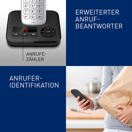 Panasonic KX-TGH720GS juhtmeta telefon automaatvastajaga (DECT-telefon, madal kiirgus, värviline ekraan, kõnepiirang, käed-vabad) must