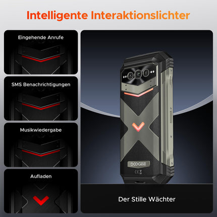 DOOGEE VMAXPRO 5G välistingimustes kasutatav mobiiltelefon 512 GB/TF 2TB + 32GB 22000mAh(33W) Android 14 välistingimustes kasutatav nutitelefon 6.58'' FHD+120Hz, 108MP+16MP+20MP öönägemiskaamera, IP68/IP69K ehitusplatsi telefon/WiFi 6/NFC/sõrmejäljelugeja