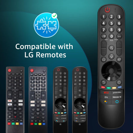 Maagiline kaugjuhtimispult LG nutiteleri kaugjuhtimispult, universaalne kaugjuhtimispult LG nutitelerile - OLED EVO/OELD/QNED/QLED/NanoCell/UHD 4K 8K teler, hääle ja osutamisega