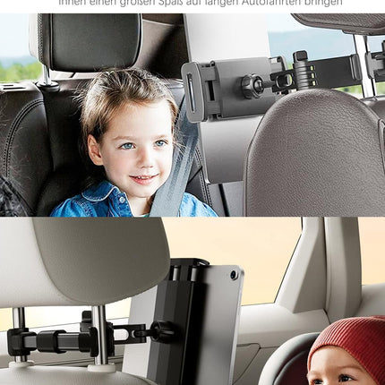 Zommuei tahvelarvuti hoidik autosse, tahvelarvuti hoidikud autosse - pikendatav auto peatoele kinnitatav tahvelarvuti hoidik iPadile, iPhone'ile/Samsung Tabile/Kindle Fire HD-le/Nintendo Switchile jne. 4,4–14-tollistele seadmetele