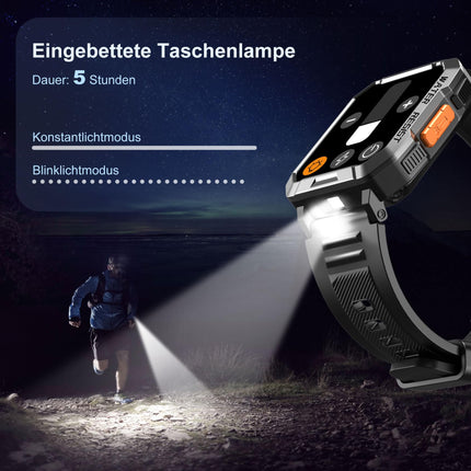 Blackview Smartwatch Men, Fitness Watch with Phone Function, Make/Receive Calls, Compass, IP68 Waterproof, Sports Watch with 100+ Sports Modes, Heart Rate Sleep Monitor, Pedometer, Watch for Android iOS