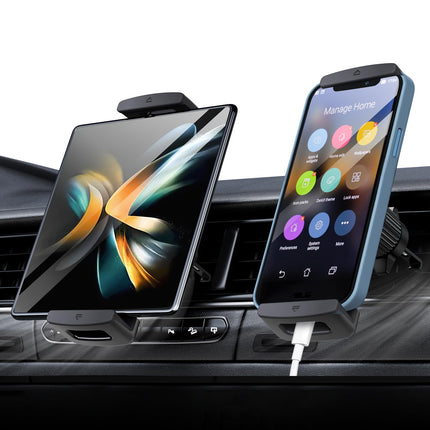 xuenair Z Fold 5 autohoidik, [360° pööratav ja kindlalt paigas ning ei kuku kunagi maha] ventilatsiooniavaga tahvelarvuti hoidik autosse, iPad Mini autohoidik Samsung Z Fold 6 5 4 3 iPhone Google Motorola LTC telefonidele