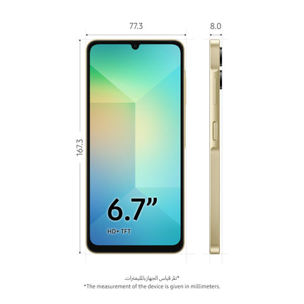 Samsung Galaxy A06 4GB+64GB [rahvusvaheline versioon] (kuldne)