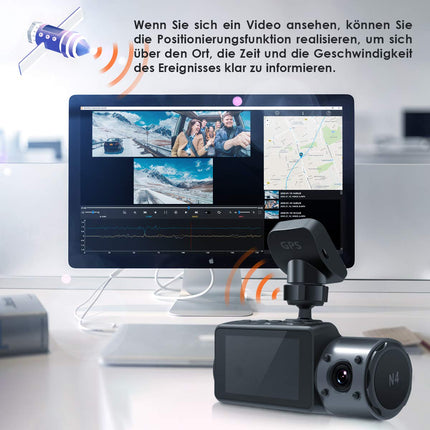 VANTRUE GPS-kleebise kinnitus N4/X4S/T3/N2S autokaamerale C-tüüpi USB-pordiga, esiklaasile, GPS-vastuvõtja (kiirus, asukoht, marsruut), kehtib Windowsi ja Maci jaoks