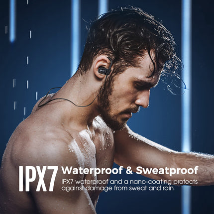 Lakukom Bluetooth-kõrvaklapid pakuvad Bluetooth 5.0, IPX7 veekindlust, 16-tunnist mänguaega ja sisseehitatud mikrofoni – sörkjooksuks/jooksutreeninguks.