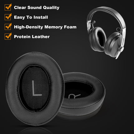 Sennheiser Momentum 3.0 juhtmevabade kõrvaklappide vahetuskõrvapadjad, kõrvaklappide kõrvapadjad, vahetus, professionaalsed valguga nahast kõrvapadjad, kõrvaklappide kõrvapadjad, Sennheiseri peakomplekti padja vahetus