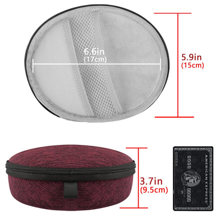 Geekria UltraShell kaitseümbris Skullcandy Crusher Wireless, Crusher ANC, Crusher 360 ja Hesh 3 kõrvaklappidele, kõva kestaga reisiümbris lisatarvikute jaoks (Moab Red)