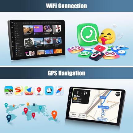 CAMECHO 4+64G 9-tolline DSP autoraadio Mercedes-Benz Smart Fortwo 2011-2015 tahavaatekaameraga, Android 13 navigatsiooniraadio HD puutetundliku ekraaniga ja juhtmevaba Carplayga, Android Auto Bluetooth GPS FM/RDS peegliühendusega