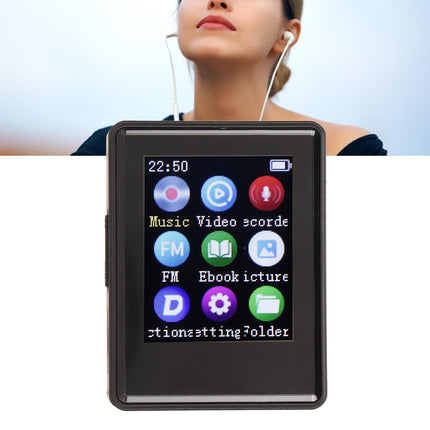 MP3-mängija Bluetooth 5.0-ga, MP4-mängija 1,77-tollise SPI HD-ekraani ja kõlariga, kaasaskantav HiFi MP3-muusikamängija kadudeta heli ja FM-raadioga, e-raamat
