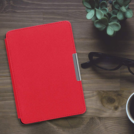 kwmobile Case Compatible with Amazon Kindle Paperwhite - Nylon eReader Protective Cover Case (for models up to 2017) - Red