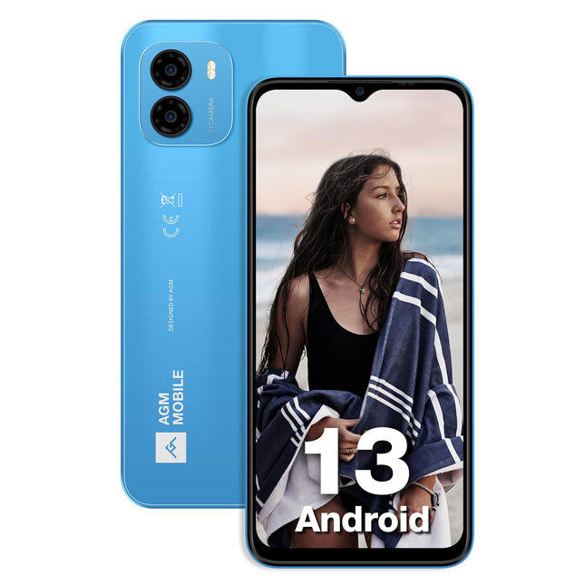 AGM Note N1 LITE mobiiltelefon ilma lepinguta (2024), 8(4+4) GB + 128 GB/256 GB TF, Android 13 nutitelefon soodne, 6,52'' HD+ 90Hz, 50 MP kaamera + 2 MP mikrokaamera 4900mAh koos Face ID-ga, sõrmejäljelugeja, 4G kahe SIM-kaardiga