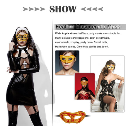 MWOOT 8-osalised armastajate maskikomplektid, poolnäolised karnevalimaskid, unisex naiste ja meeste mardi gras maskid, naiste peomaskid uusaasta halloweeni kostüümiks, maskiballi riietumiseks