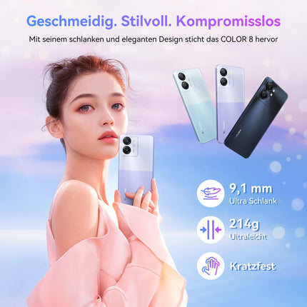 Blackview 2025 mobiiltelefon ilma lepinguta 16GB+128GB, 6000mAh, 50MP, nutitelefon ilma lepinguta odav 6.75" 2.0Ghz kaheksatuumaline, ekraan 4G kahe SIM-kaardiga mobiiltelefonid, sõrmejäljelugeja/näotuvastusega/GPS/OTG