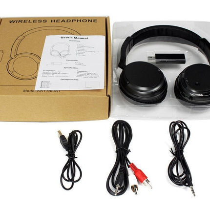 Deerbird® mugavad kõrglahutusega stereopeakomplektid, juhtmevabad FM 3,5 mm audio, multifunktsionaalsed TV-kõrvaklapid, 2,4 GHz saatja ja RCA-adapteriga