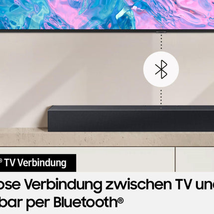 Samsung HW-C440G 2.1-Channel C-Soundbar with Subwoofer, 3 Integrated Speakers, Night Mode (SSE), Game Mode, 300 W, DTS Virtual:X, Includes One Remote Control [2023]