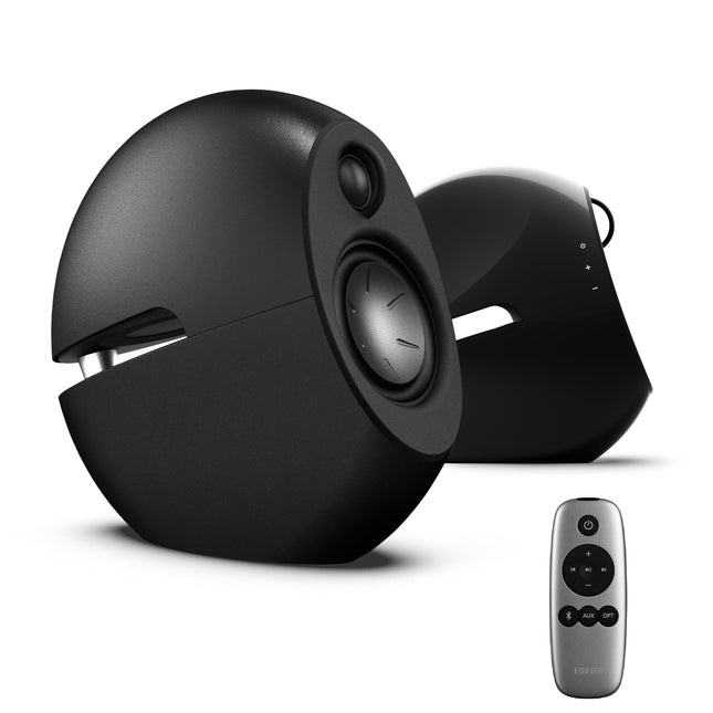 Edifier E25HD Bluetooth kõlarikomplekt – 74 W RMS – Parim helikvaliteet bassrefleksmembraaniga – LDAC tehnoloogia – Bluetooth 5.3 – Elegantne disain – Optilised + Aux ühendused – Must