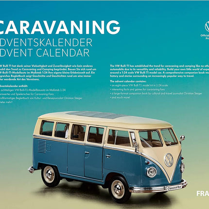 FRANZIS 55115 - Haagissuvila advendikalender, VW Bulli T1 metallmudeli komplekt mõõtkavas 1:24, koos 52-leheküljelise raamatuga
