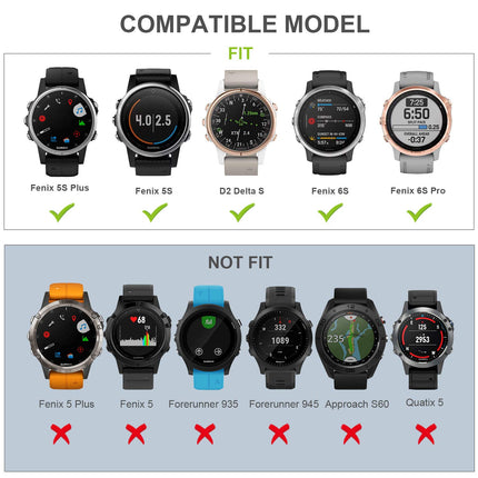 NotoCity kellarihm Fenix ​​​​6s/Fenix ​​​​6s Pro/Fenix ​​​​5s/Fenix ​​​​7s jaoks, 20 mm lai silikoonrihm kiirkinnitusega kellarihm, mitu värvi