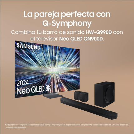 Samsung Soundbar HW-Q990D/ZF - Dolby Atmos Wireless, Q-Symphony, 11.1.4 channels, SpaceFit Sound Pro and compatible with voice assistants