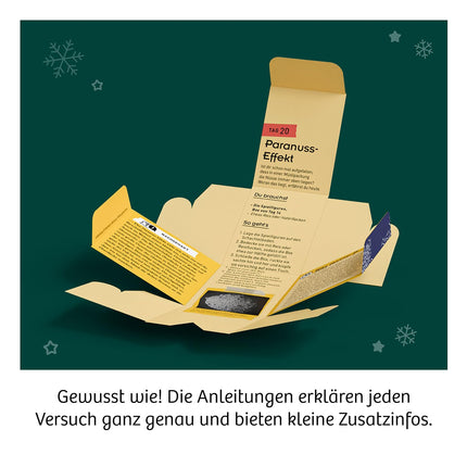 KOSMOS 661083 Eksperimendid Advendikalender 2024, Kõige ilusamad jõulueksperimendid 5 minutiga, lastele vanuses 8-12 aastat, Mänguasjade advendikalender, Teaduse advendikalender
