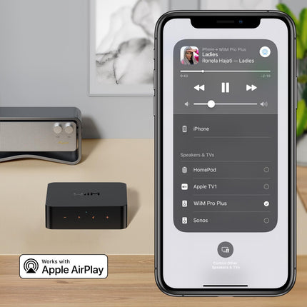 WiiM Pro Plus AirPlay 2 Receiver, Chromecast Audio, Multiroom Streamer with Premium AKM DAC, Voice Remote, Works with Alexa/Siri/Google, Streams Hi-Res Audio from Spotify, Amazon Music, Tidal